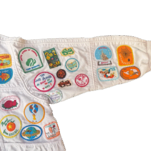 true vintage 80's girls scouts fully covered patched jacket - fits - Image 4