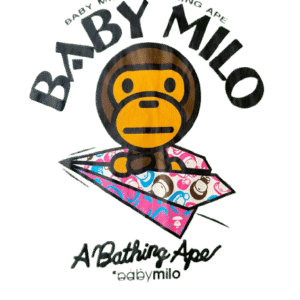green and red bape baby milo cotton t-shirt - Image 3