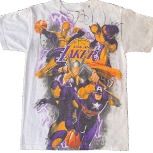 2000's Lakers Marvel Superhero Bug Print Tee