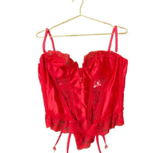 80S fredrick's of hollywood red corset