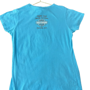 2000's y2k blue harley-davidson rhinestone t-shirt