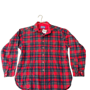 90s Red Pendleton Plaid Flannel Shirt