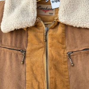 70s enchant brown corduroy sherpa jacket - Image 3