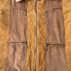 70s enchant brown corduroy sherpa jacket - Image 4