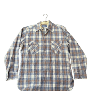90s beige pendleton plaid flannel shirt