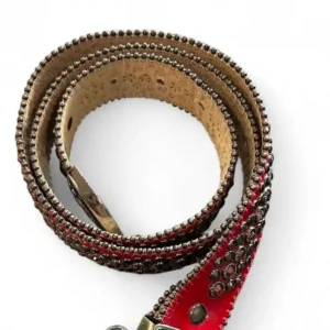 BB Simon black and silver bedazzled rhinestoned belt