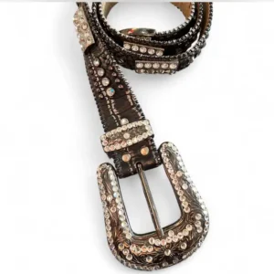 BB Simon red and black studded Belt