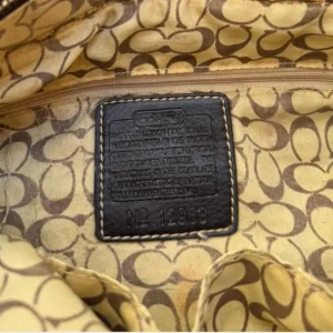 Vintage Leather Gold Coach Hologram Handbag - Image 5